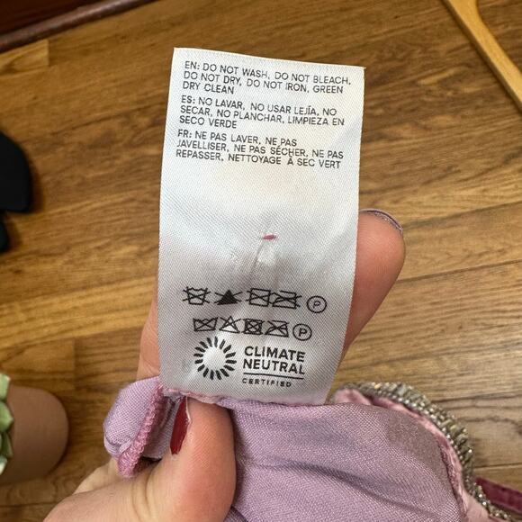 Reformation Pia Velvet Dress in Sugar Plum Pink - Picture 12 of 12